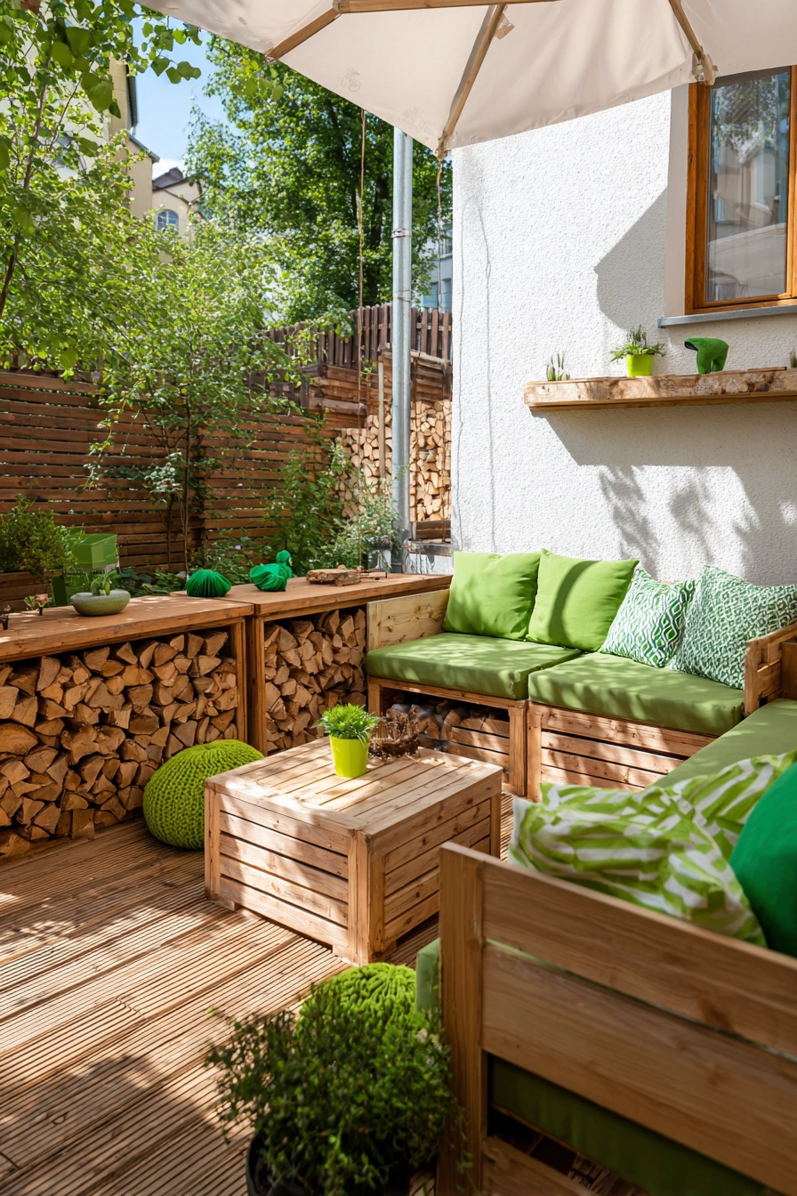 Fresh Green Patio Lounge Retreat