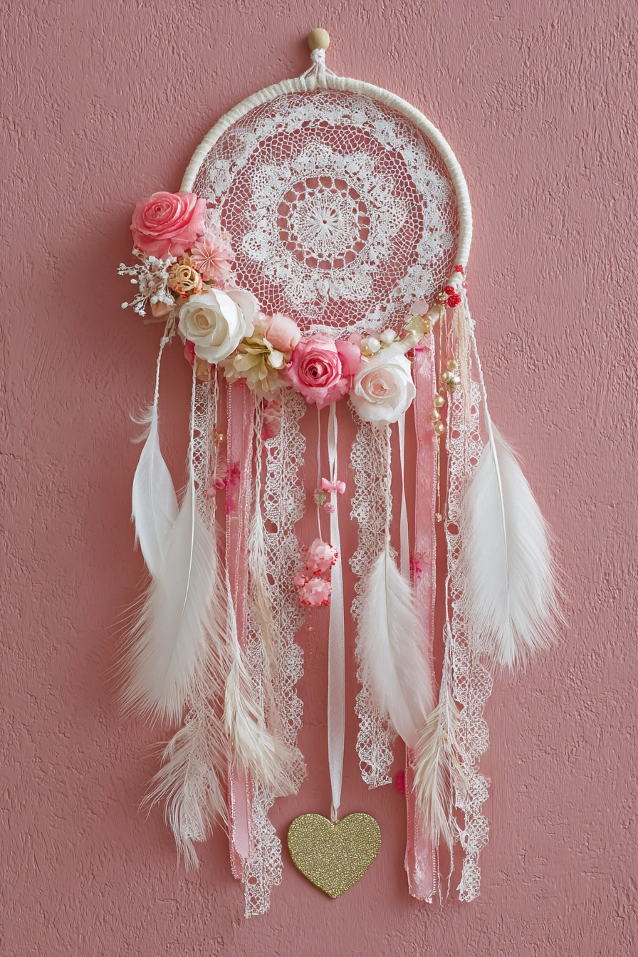 Romantic Lace Dreamcatcher Decor