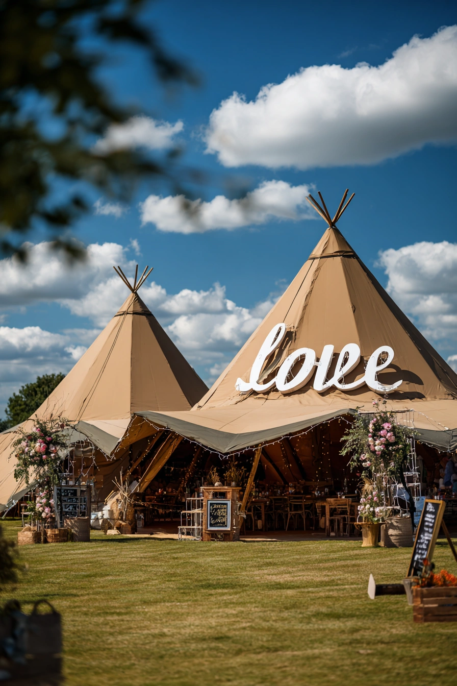 Elegant Garden Party Tipi Setup