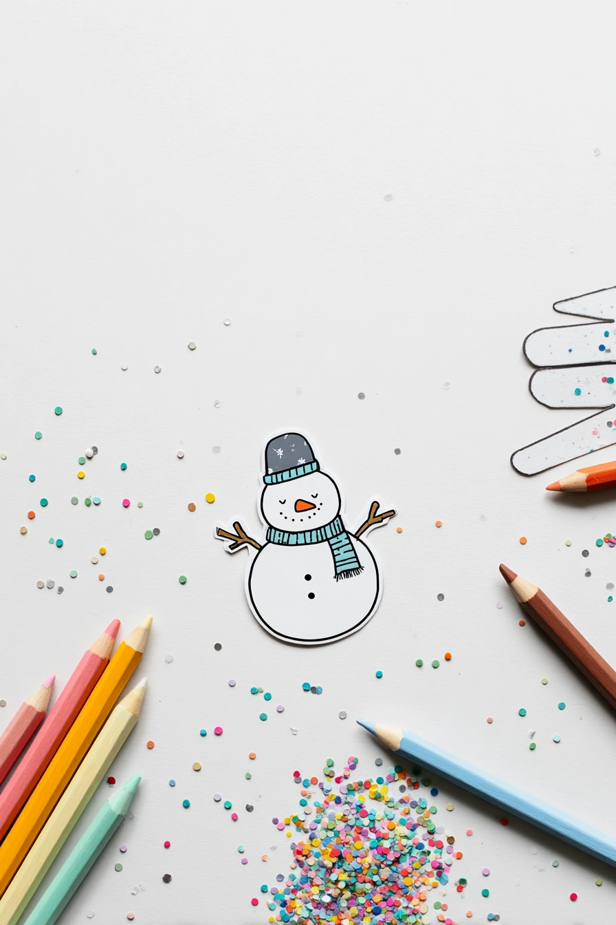 Playful Snowman Coloring Craft
