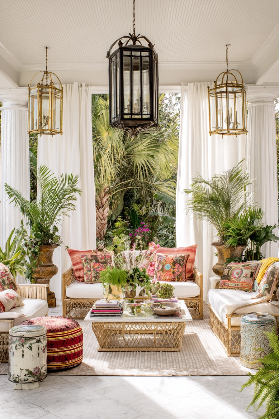 Luxe Patio Curtains with Garden Glam