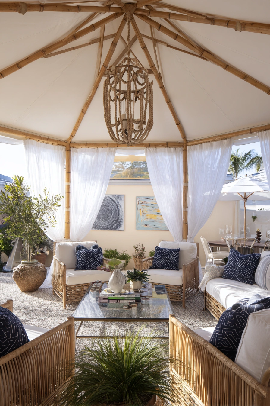 Breezy Bamboo Patio Curtains with Coastal Ease