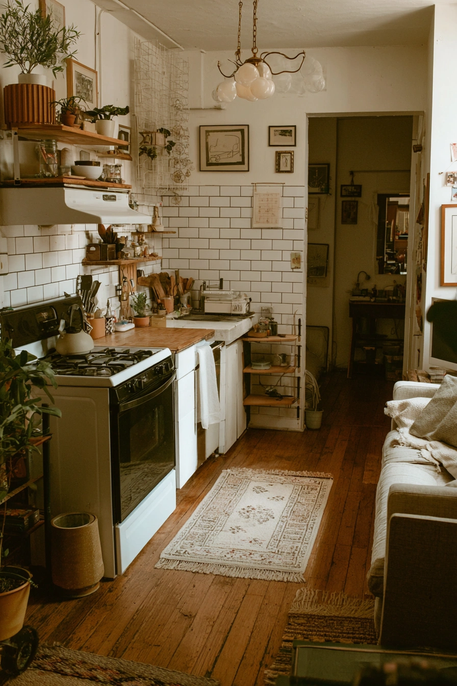 Cozy Vintage Kitchen with Artsy Soul