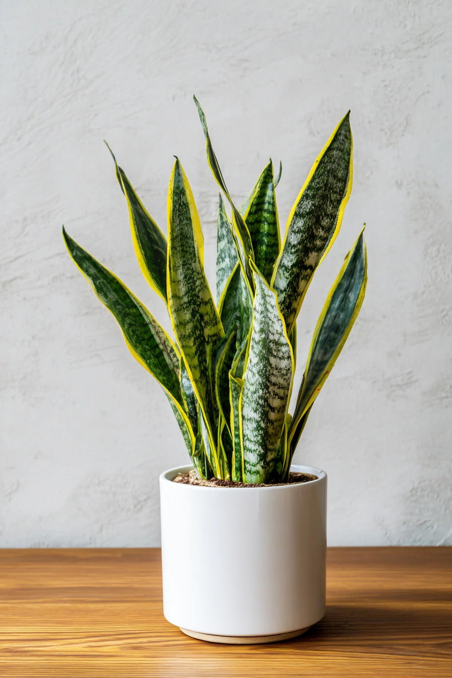 Bold Snake Plant for Modern Bathrooms