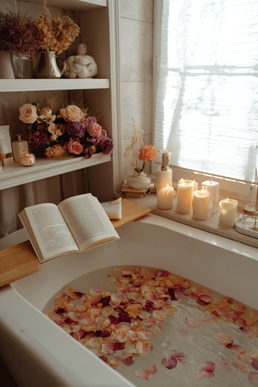 Boho Bath Vibes with Floral Luxury