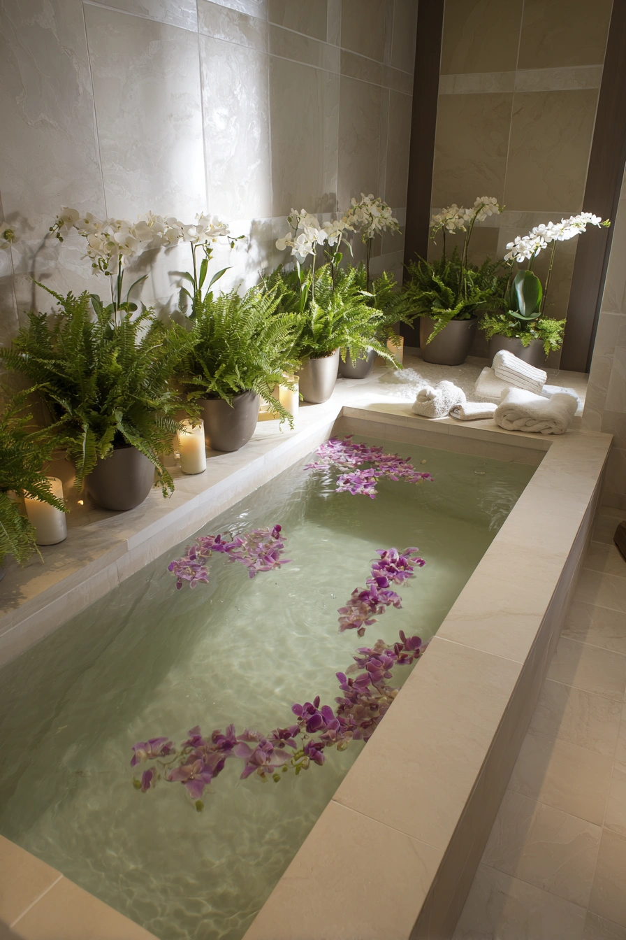 Zen Spa Bath with Orchid Elegance