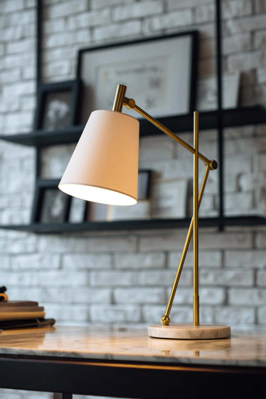 Chic Brass Desk Lamp for Modern Glow