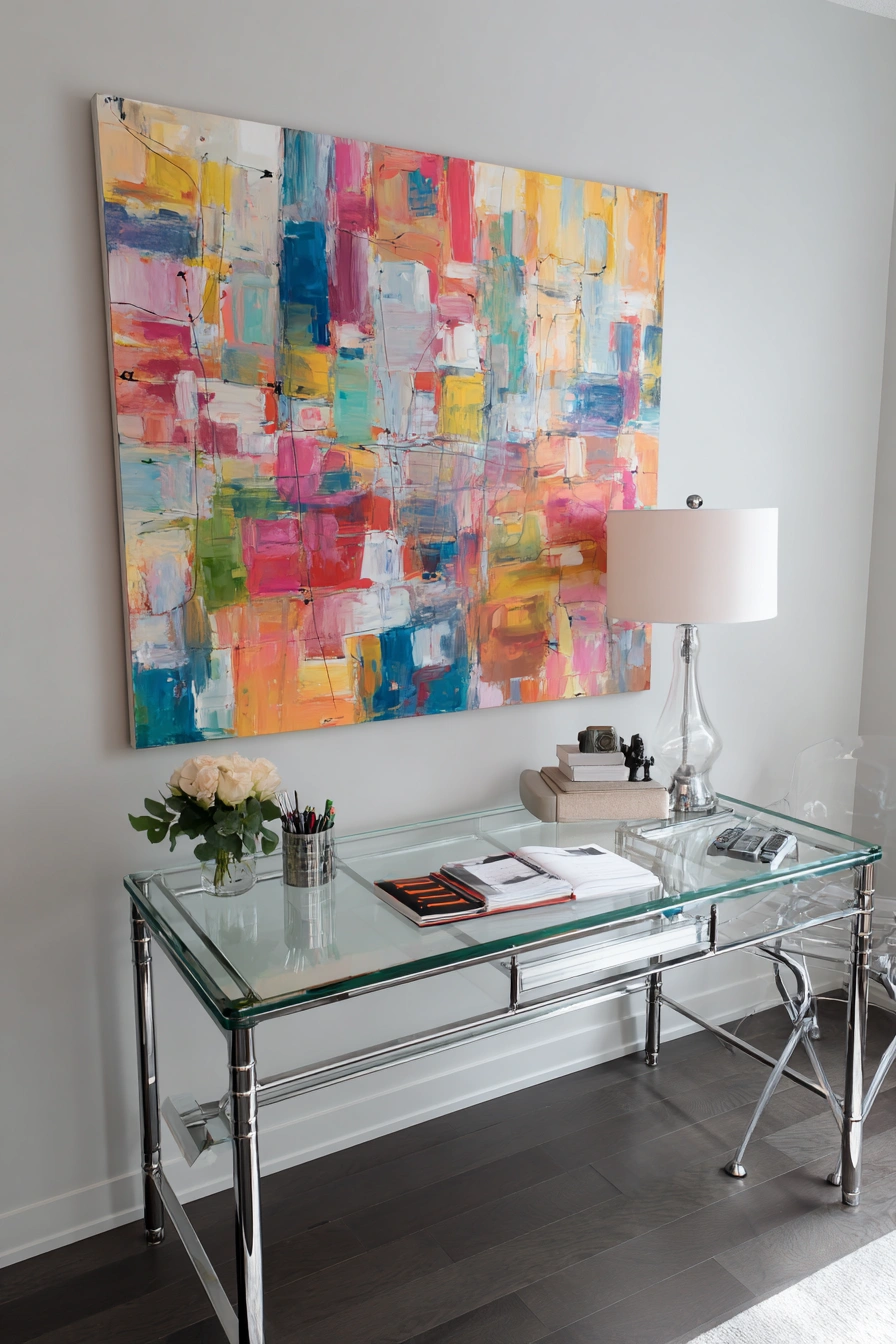 Vibrant Art Meets Modern Minimalism