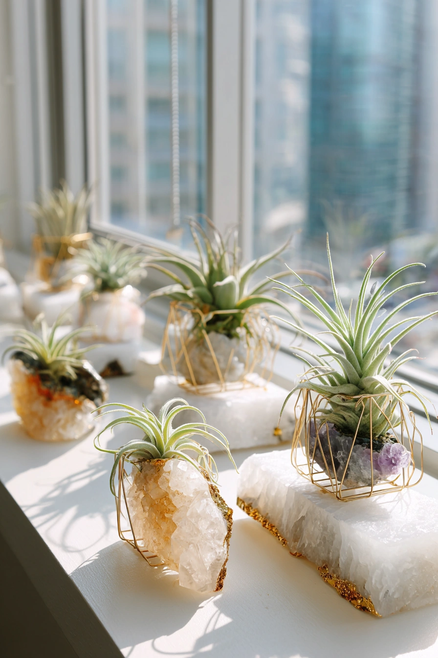Crystal Air Plant Window Display