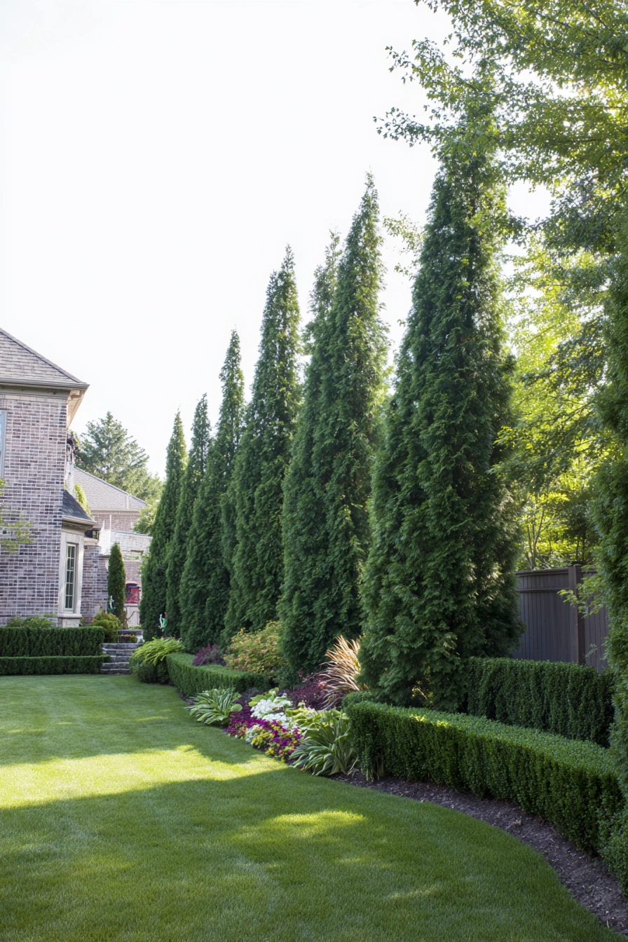 Formal Garden with Full-Sun Evergreens