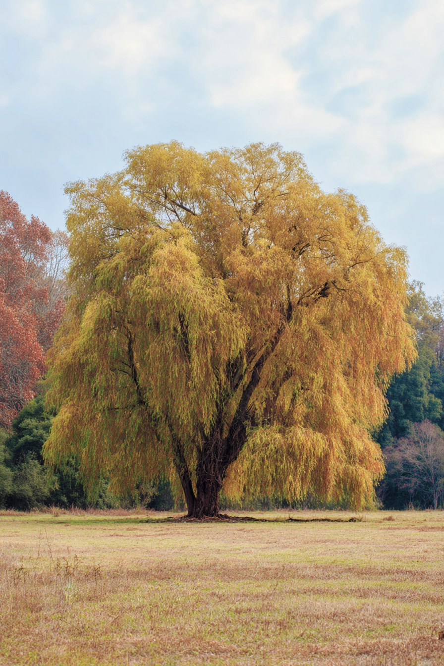 Graceful Willows & Evergreen Companions