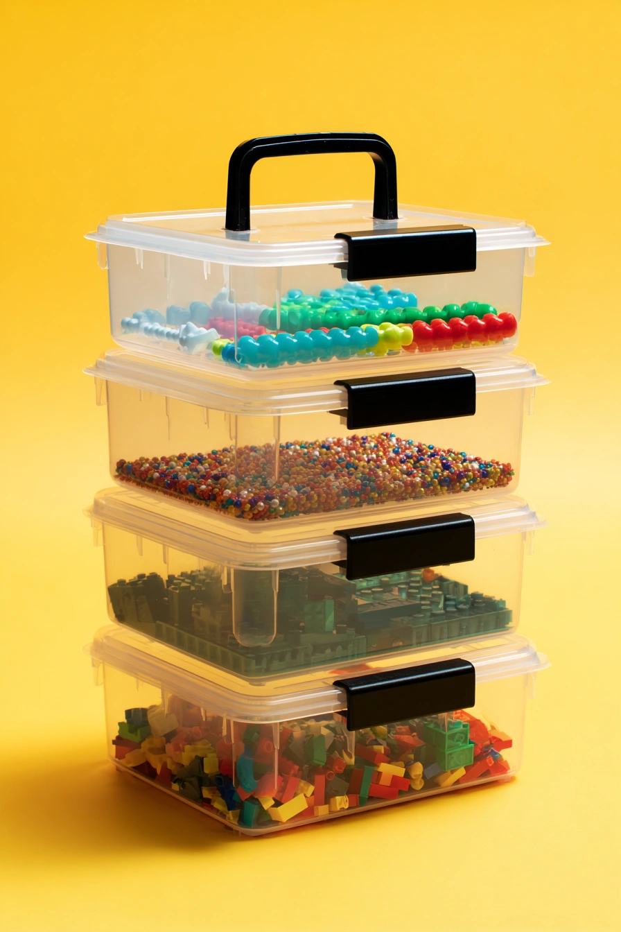 Bright & Stackable Storage with a Pop
