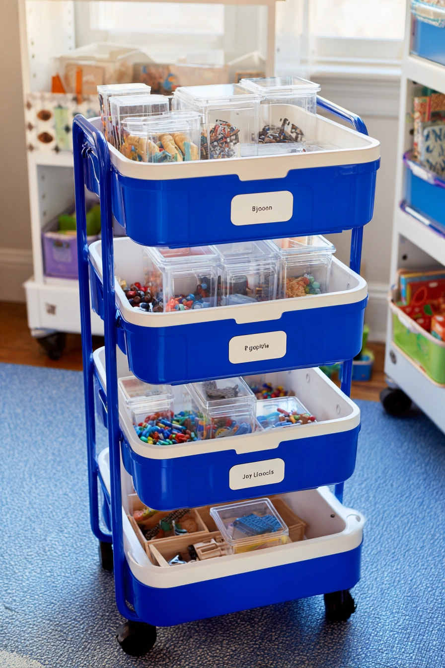 Rolling Lego Cart for Creative Mobility