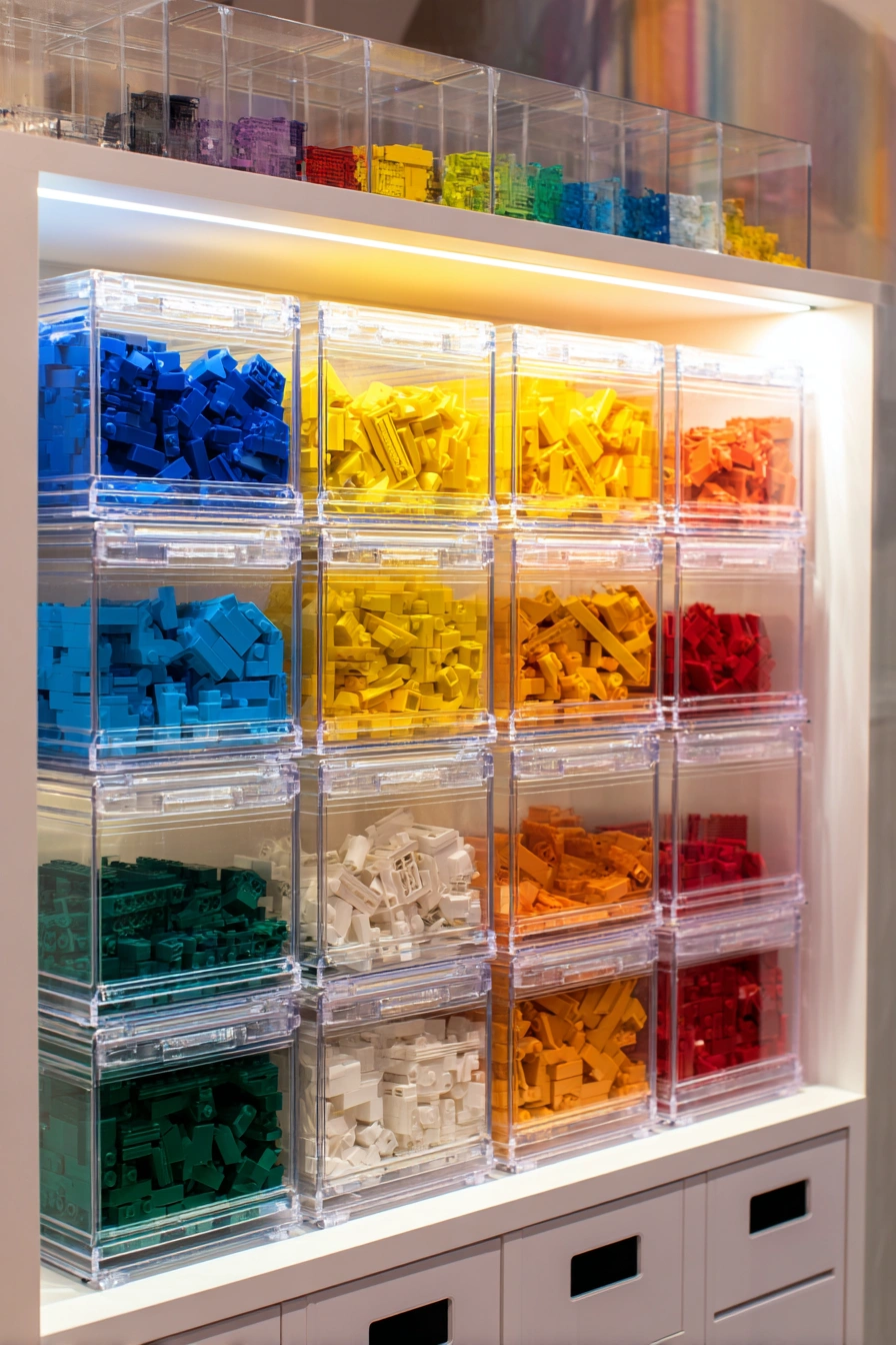 Rainbow Wall Display for Lego Lovers