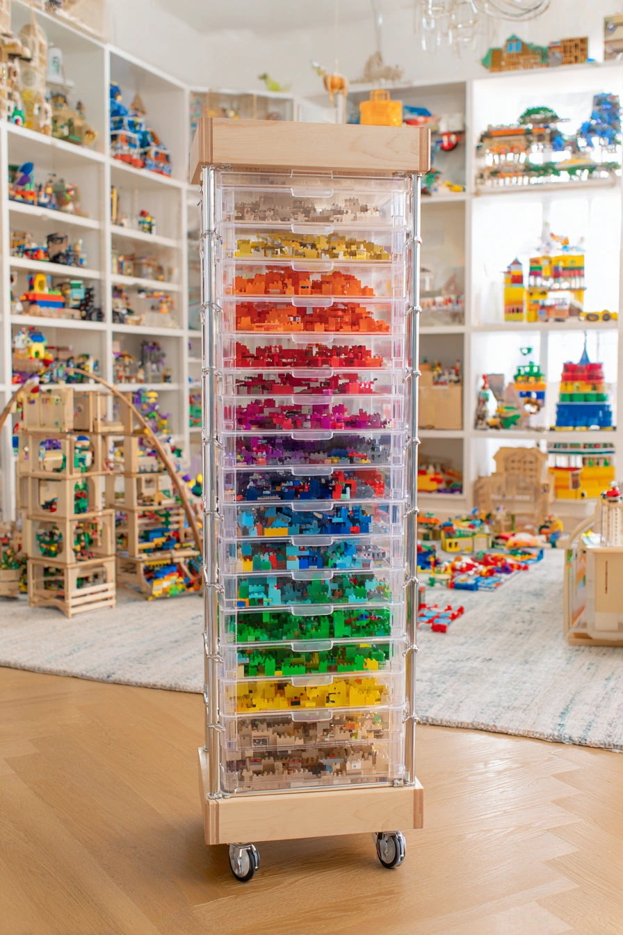 Color-Coded Lego Tower for Ultimate Organization