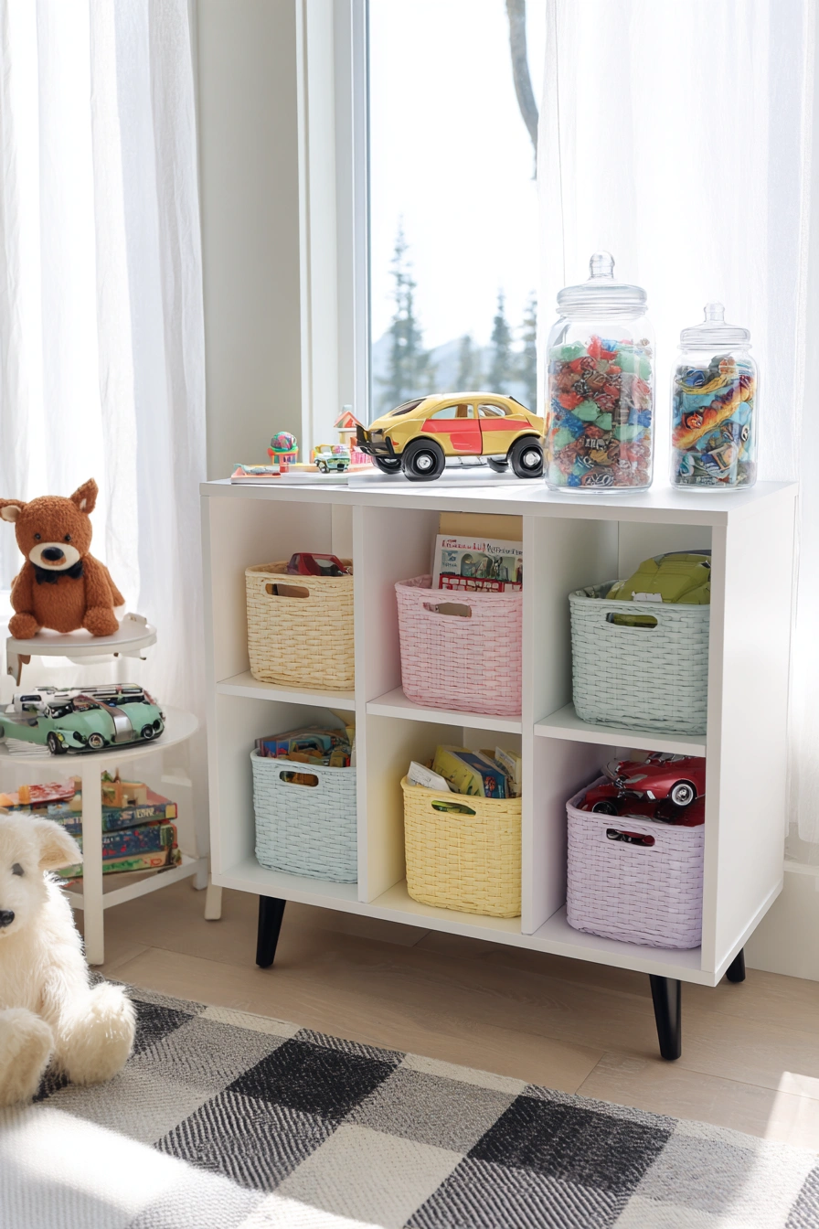 Pastel Baskets & Jar Display Magic