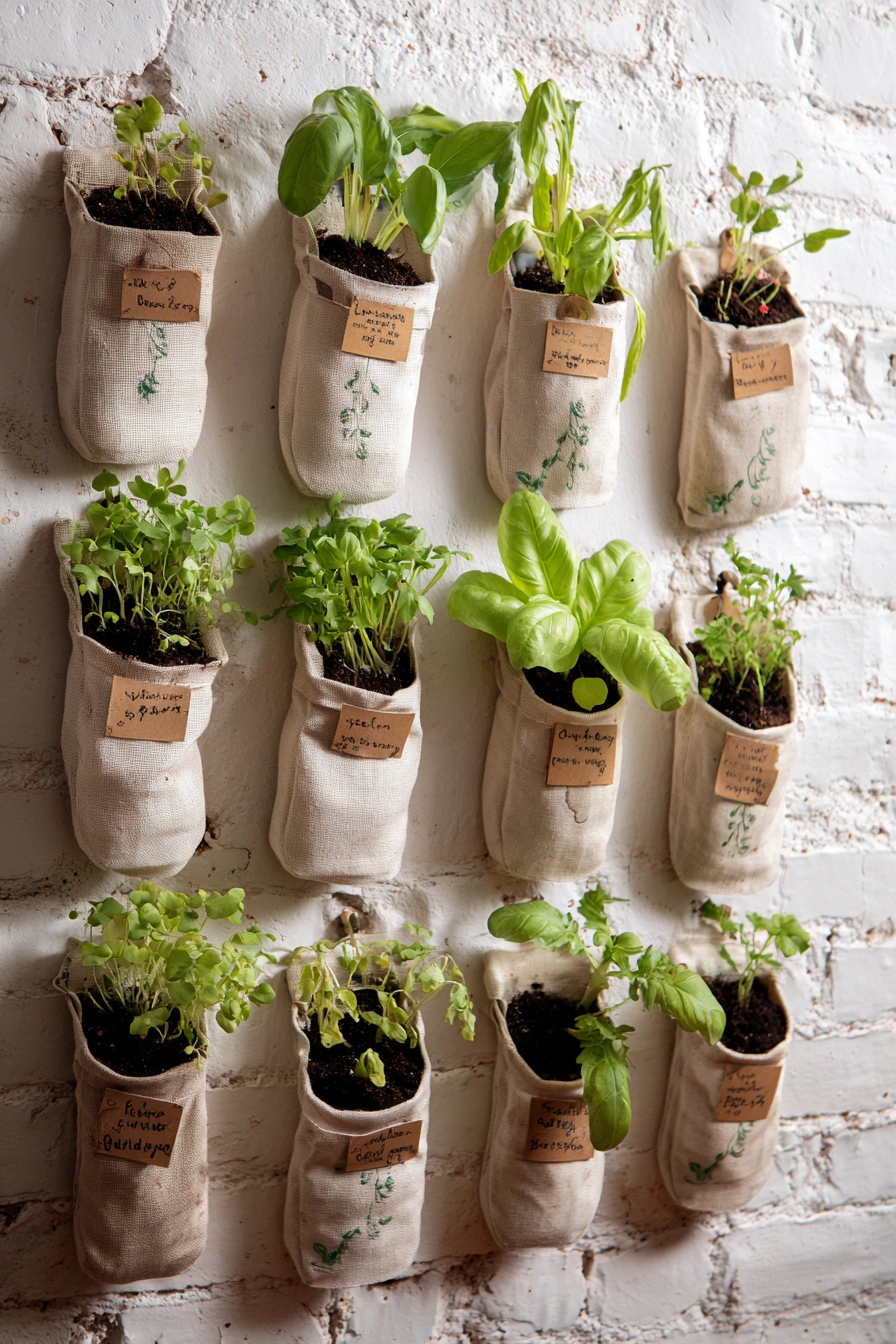 Vertical Herb Wall for Small Spaces