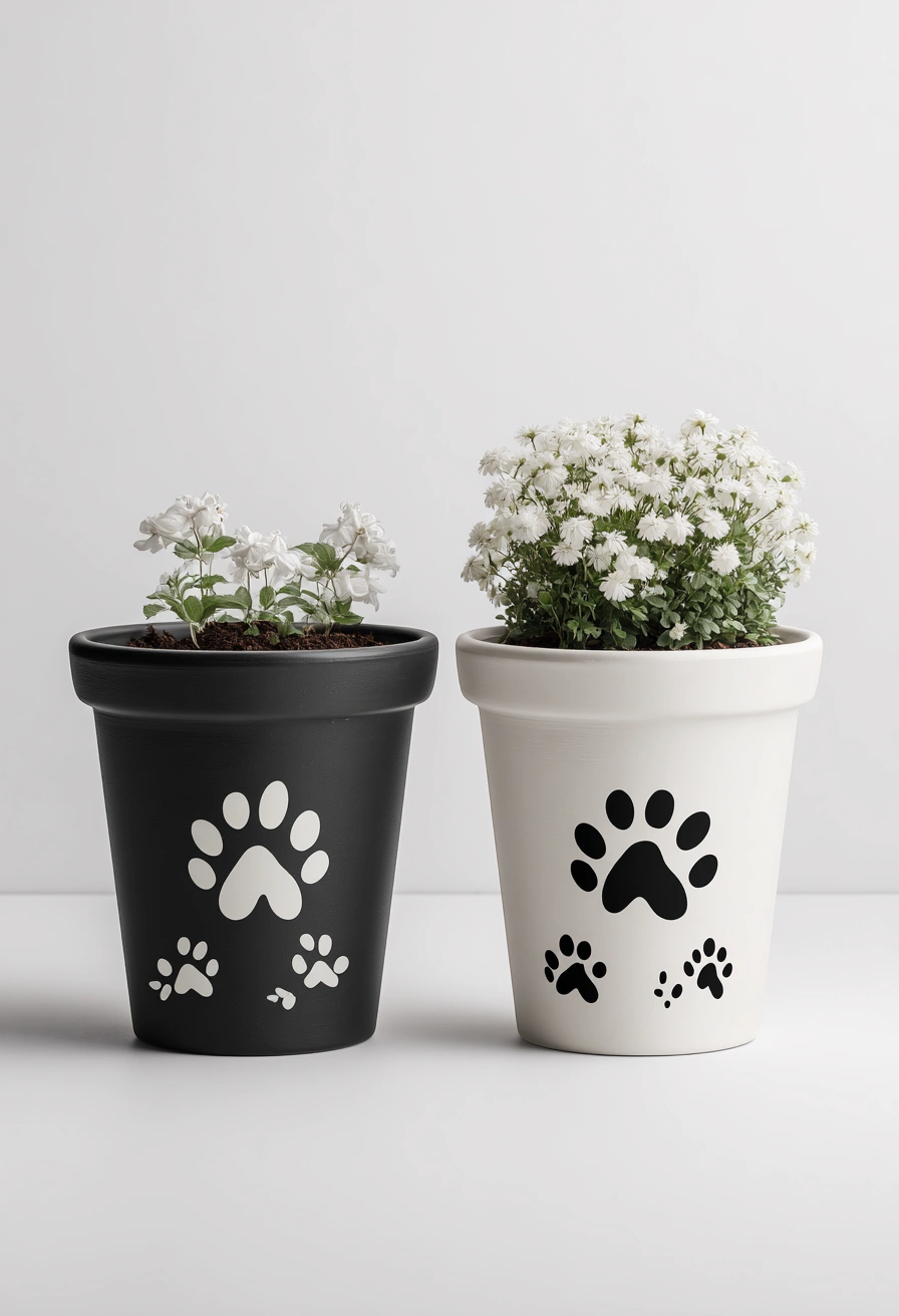 Paw Print Planters for Pet Lovers