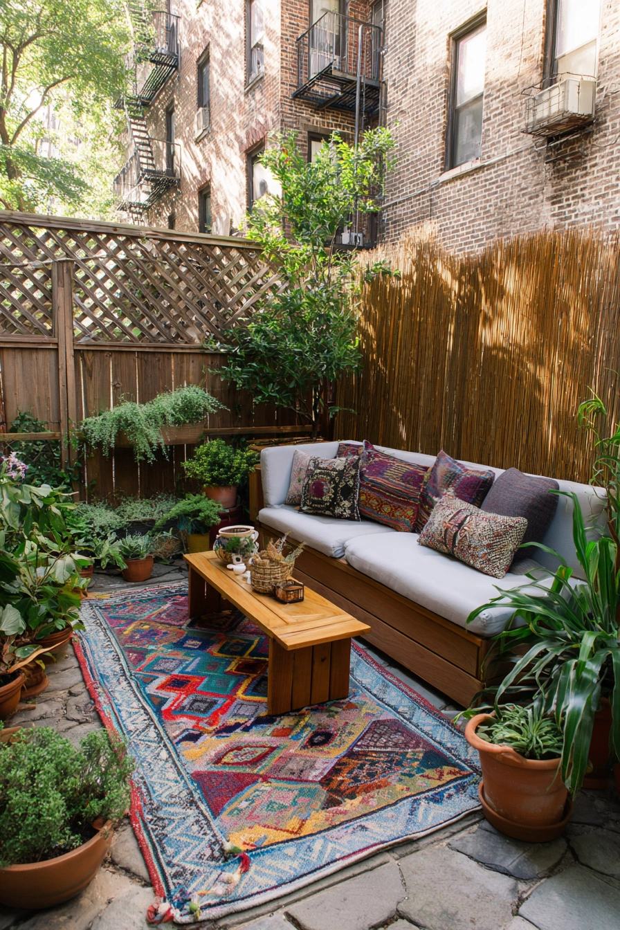 Boho-Chic Urban Patio Oasis