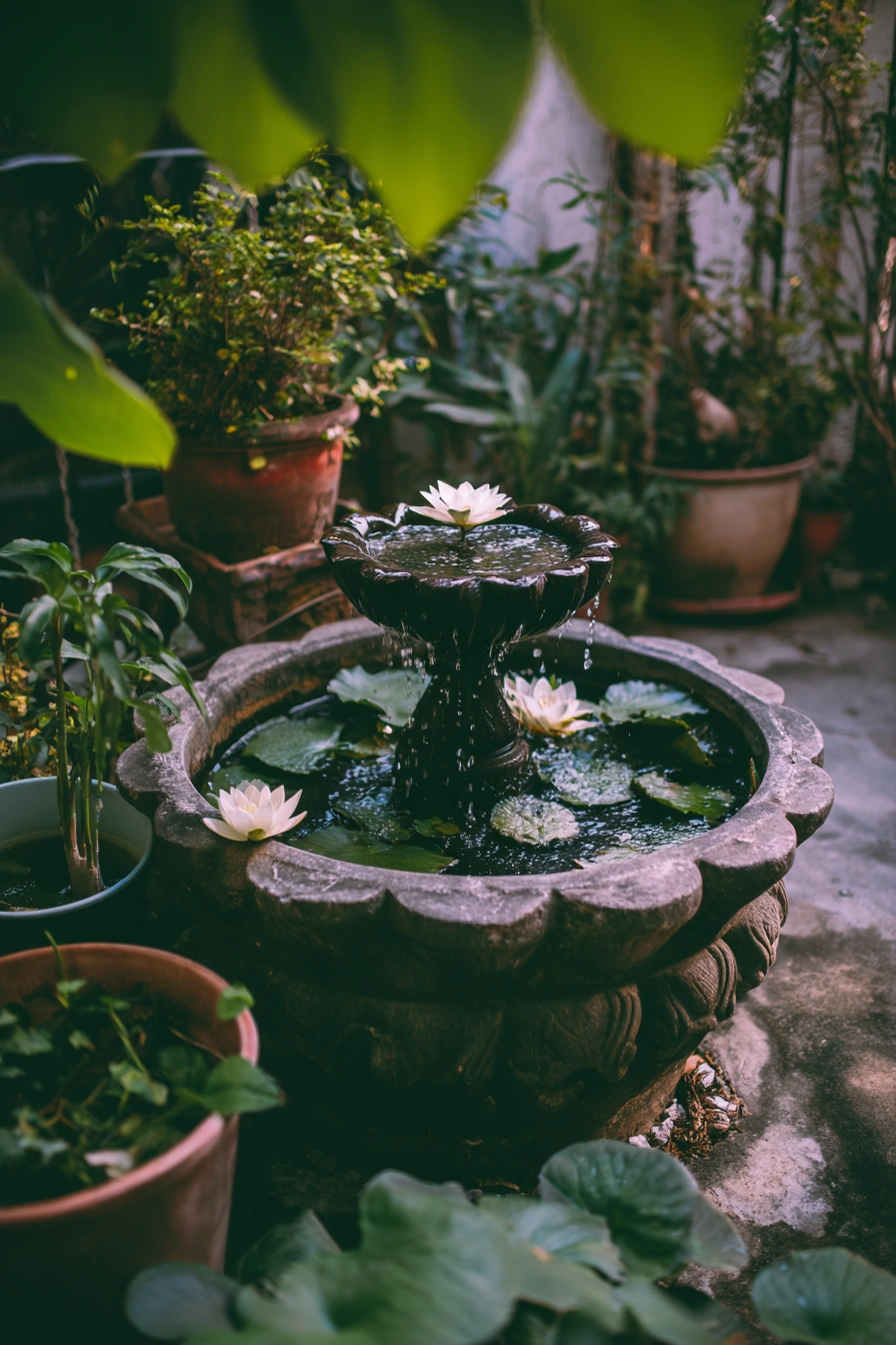 Zen Water Fountain for Peaceful Patios