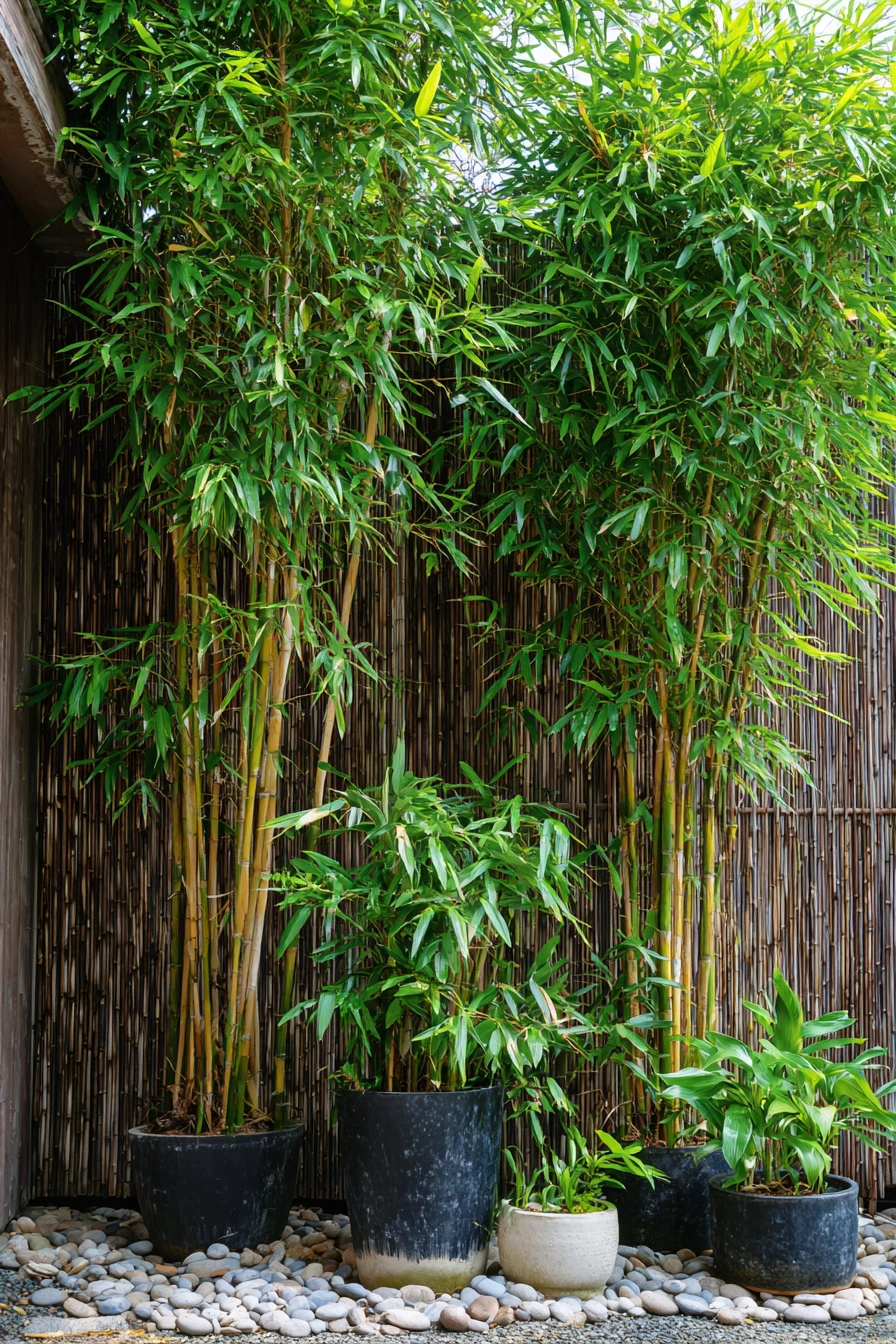 Modern Bamboo Privacy Corner
