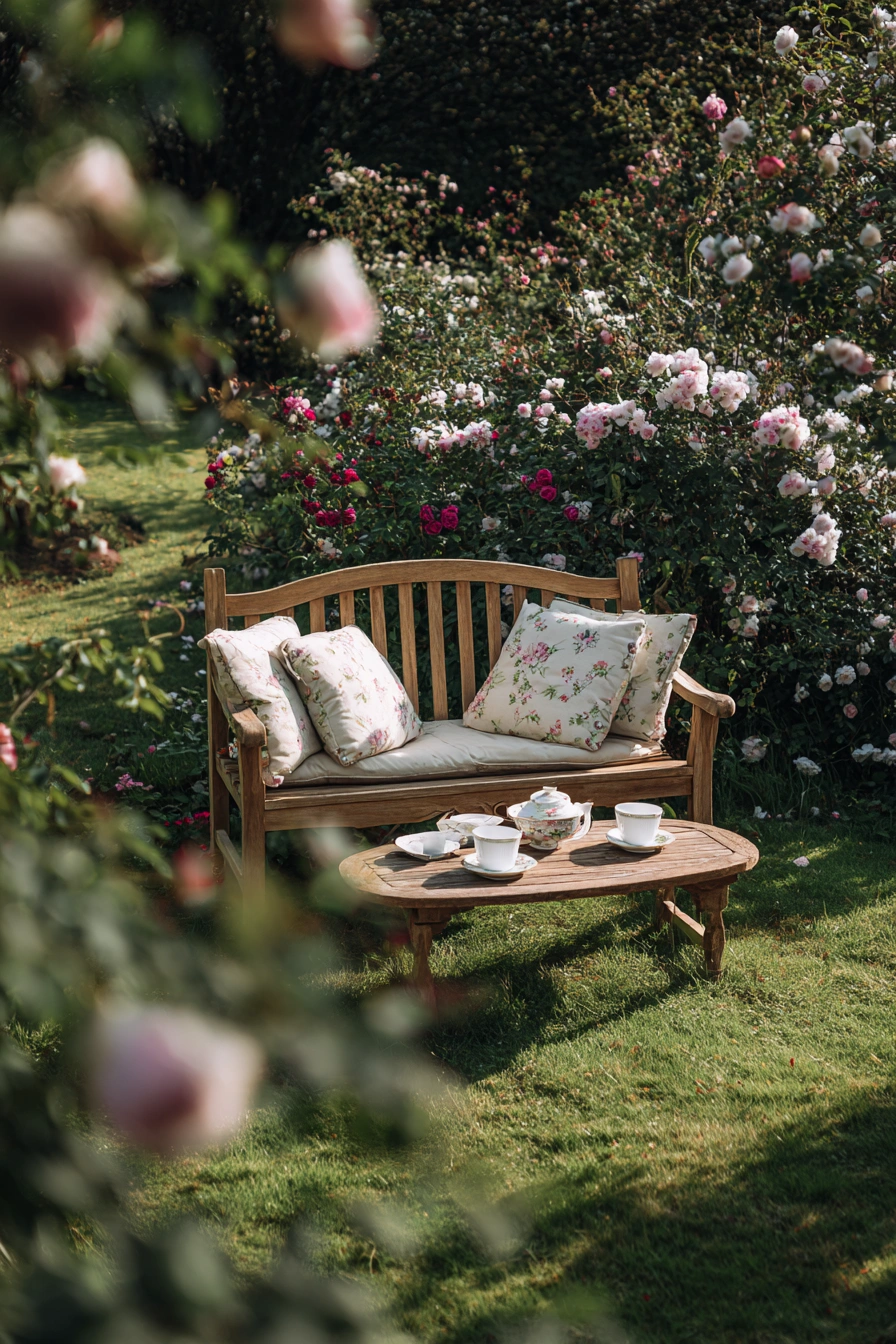 Cozy Rose Garden Tea Spot