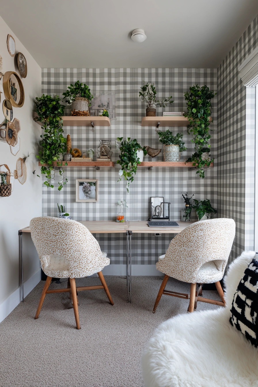 Playful Dual Workspace with Cozy Vibes