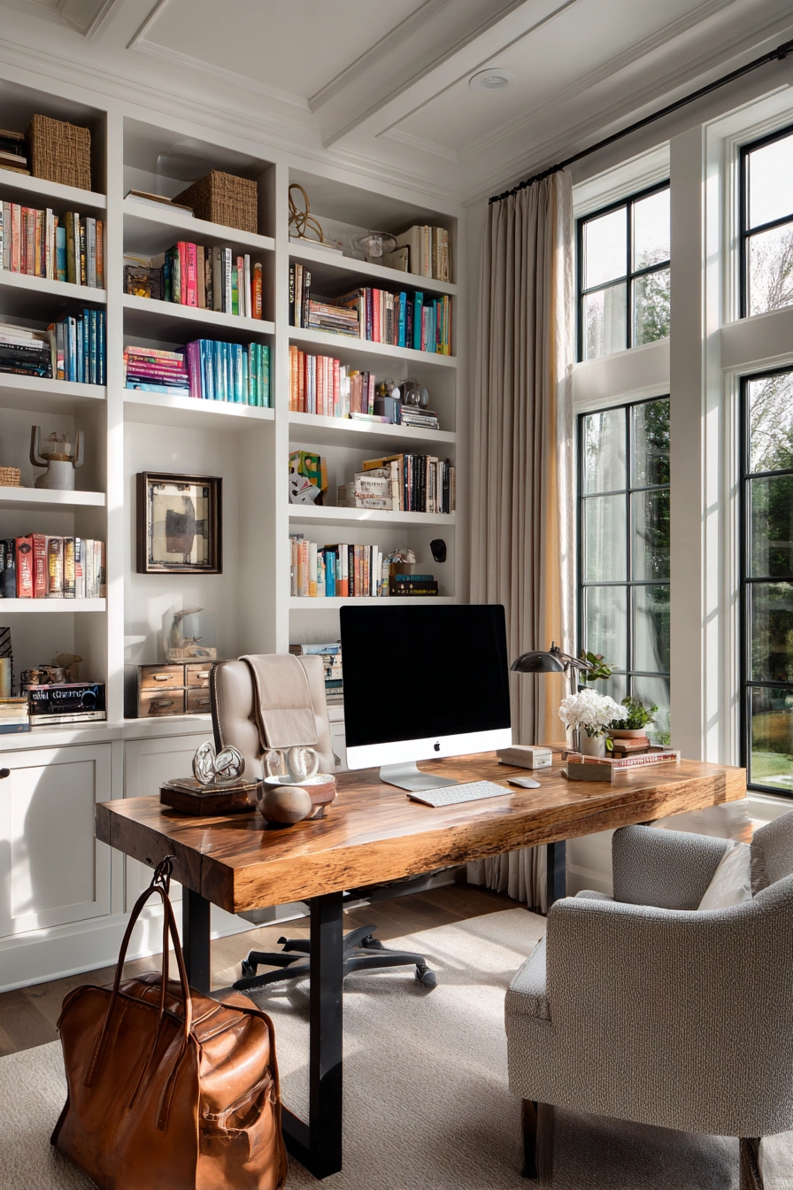 Sophisticated Office with a Literary Twist