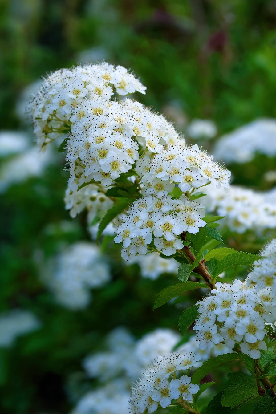 Spirea Magic with Soft White Blooms