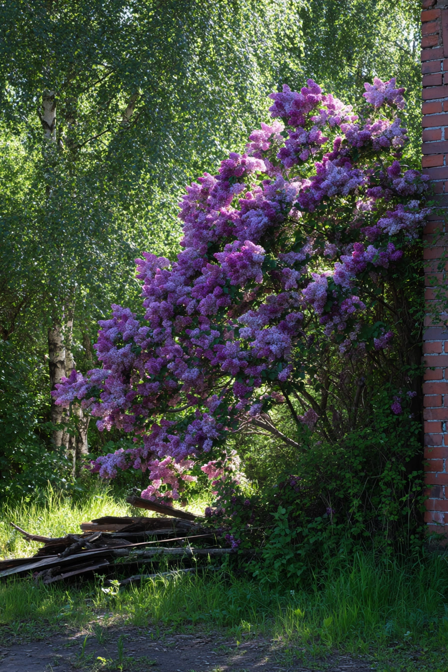 Cottage-Style Lilac with Lush Blooms
