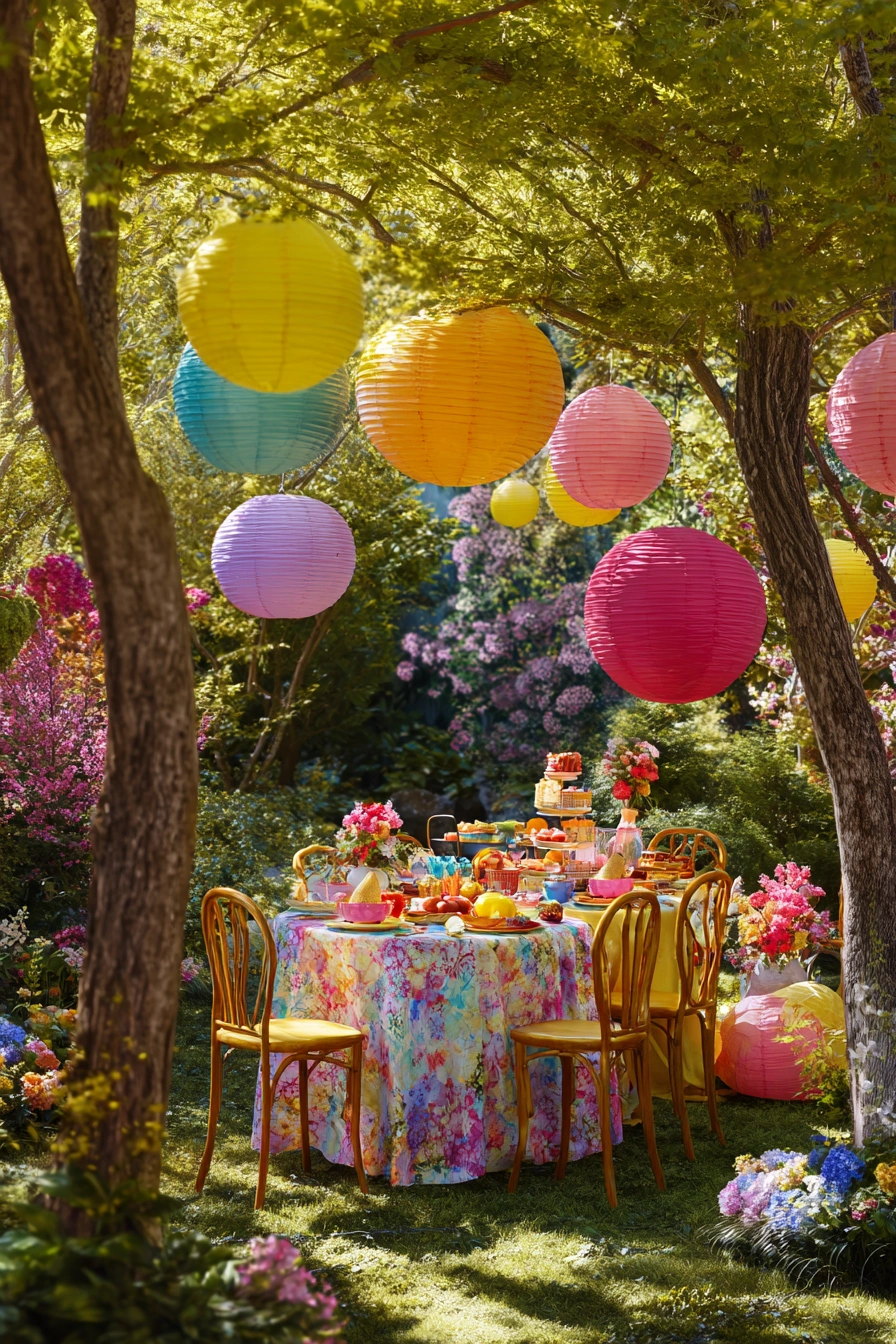 Colorful Boho Garden Party Wedding