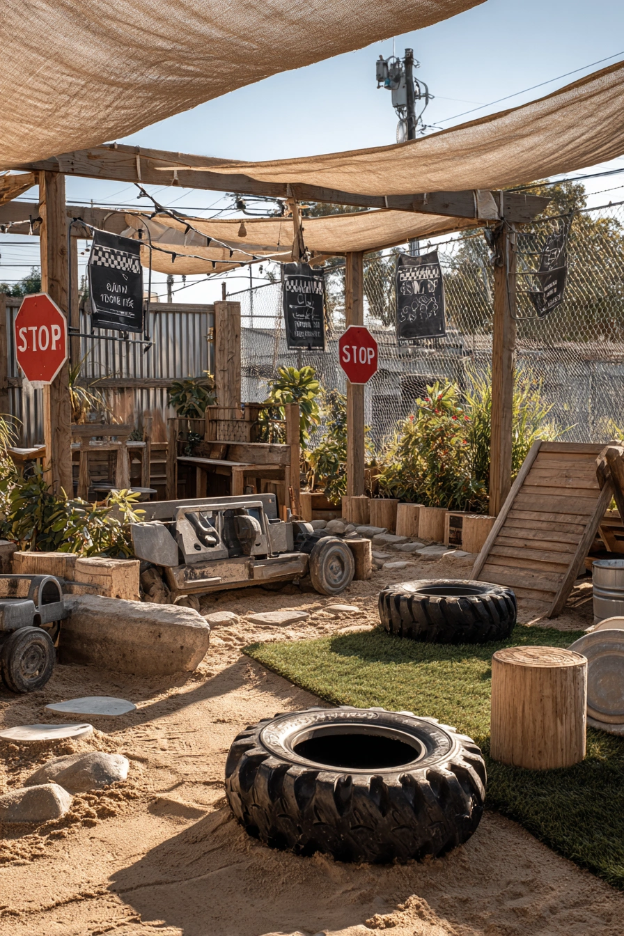 Playful Tire Adventure Playground