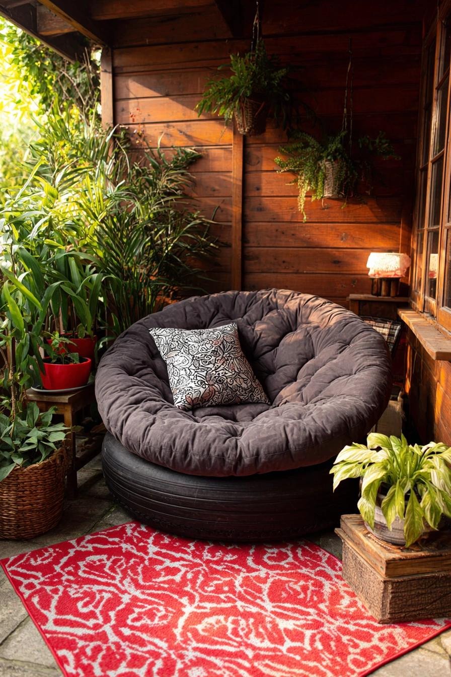 Cozy Tire Lounge Retreat