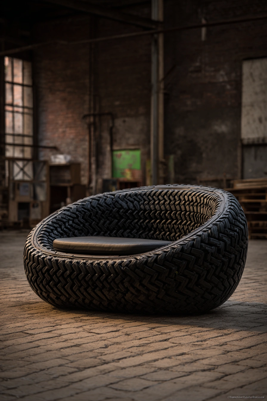 Sculptural Tire Lounge Chair