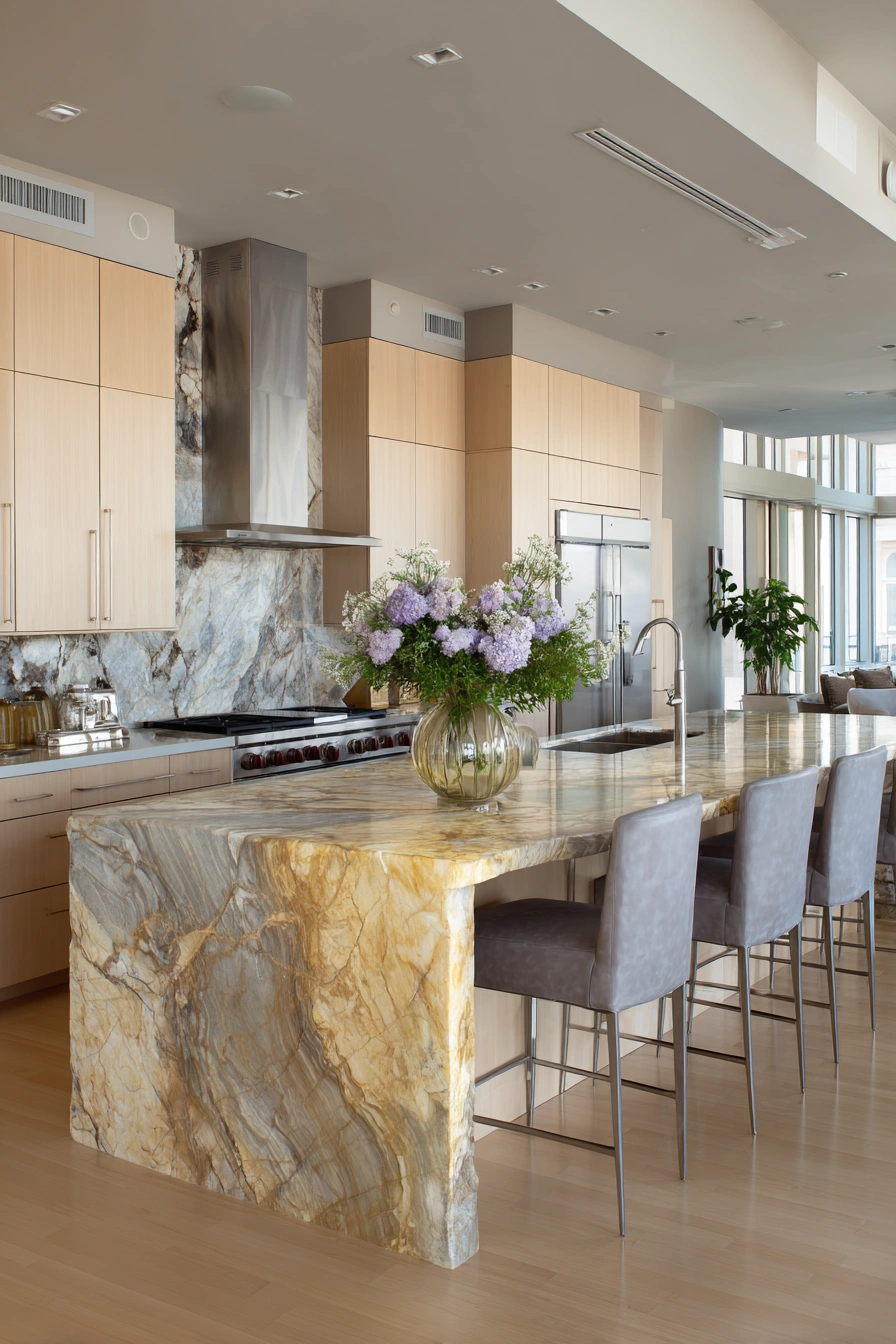 Luxury Mexican Kitchen with Natural Stone
