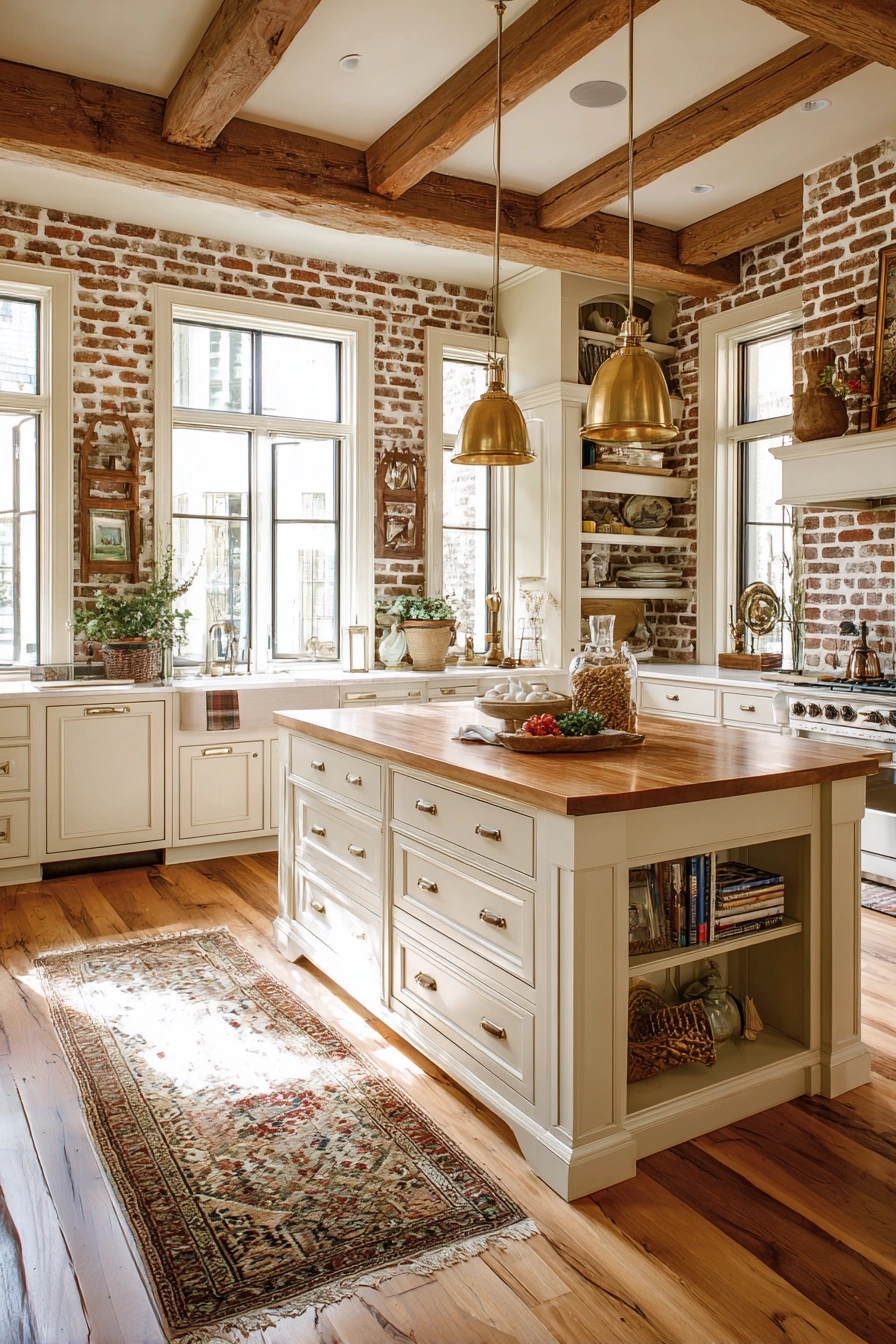 Timeless Farmhouse with Rustic Beams