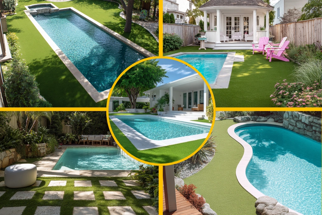 14 Best Artificial Grass Around Pool Ideas