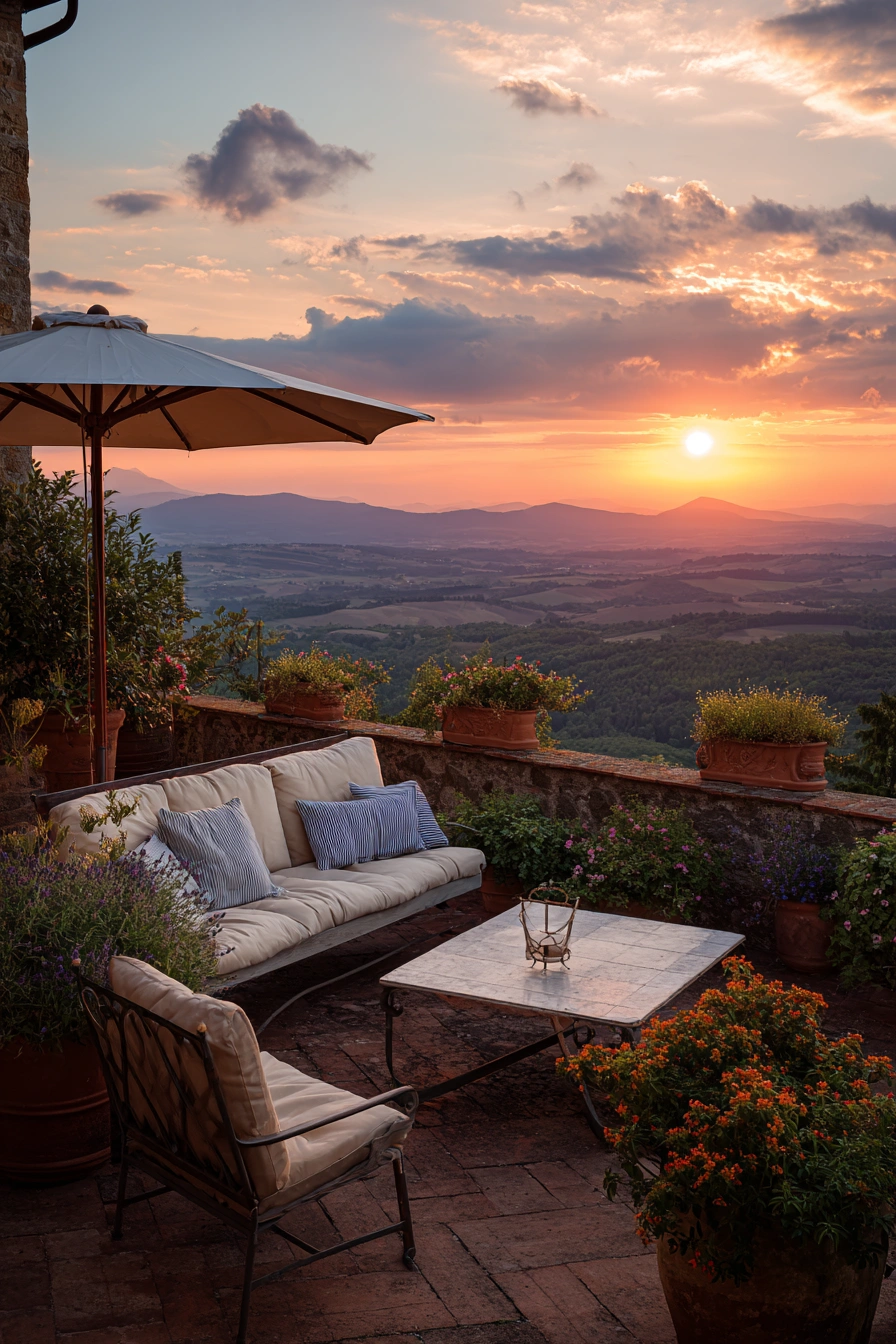 Sunset Italian Terrace Retreat