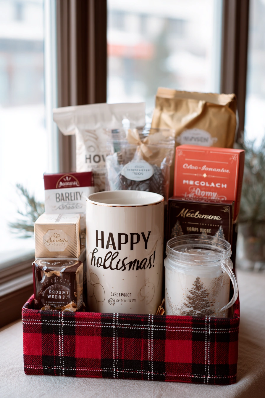 Festive Cozy Treats Gift Basket
