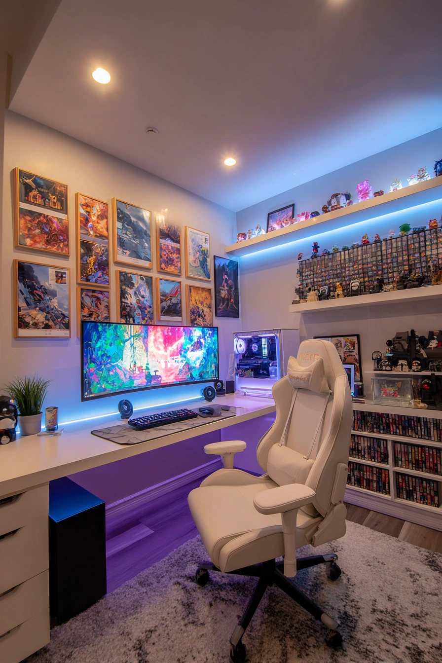 Minimalist Futuristic Gaming Workspace