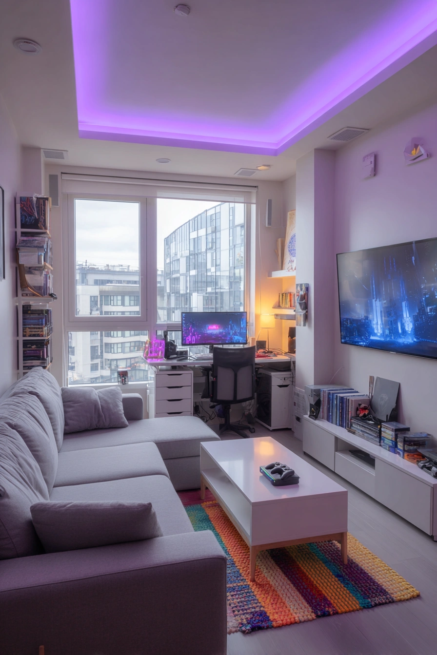 Modern Futuristic Living Game Room