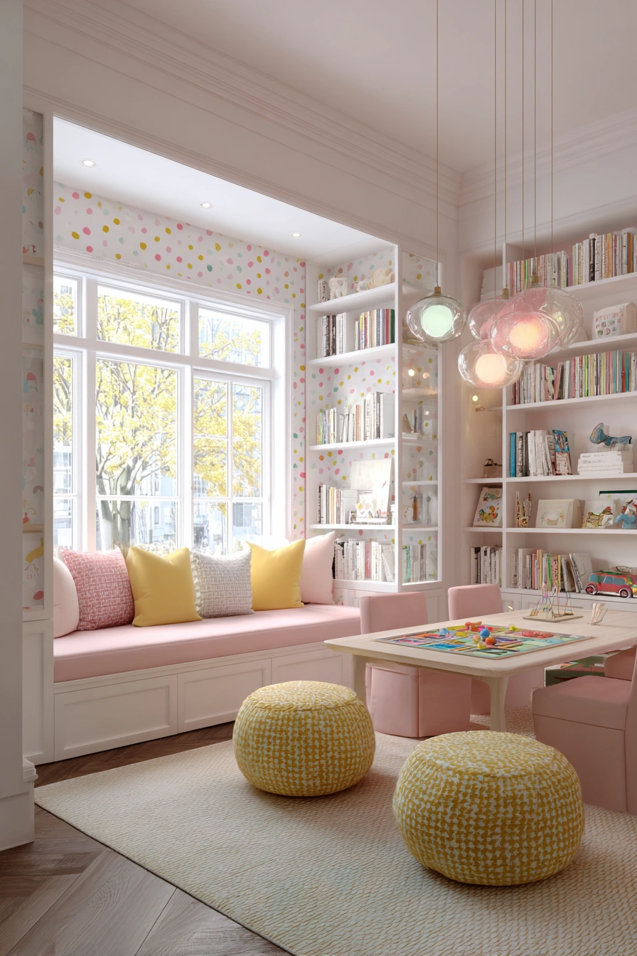 Whimsical Pastel Girls Playroom