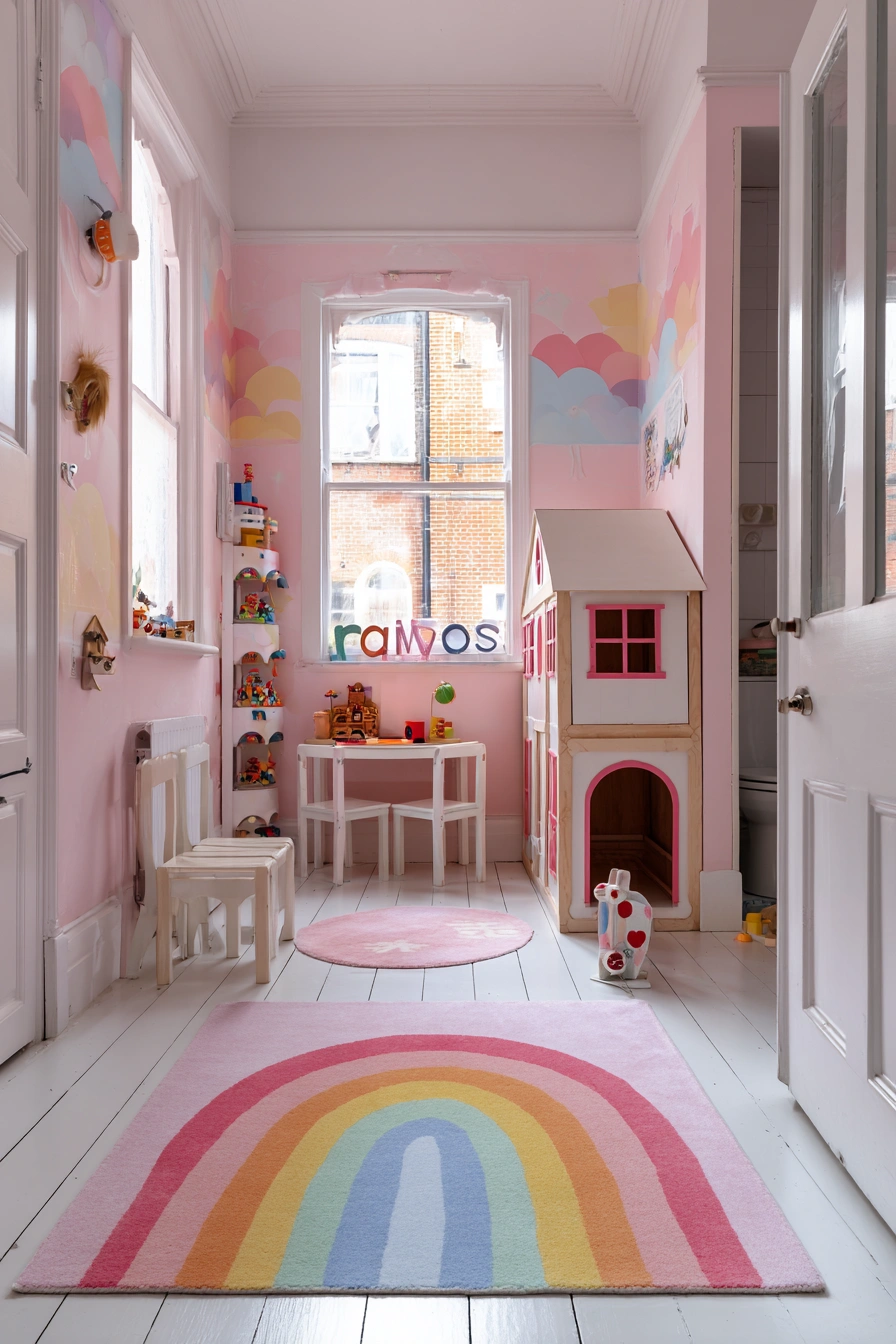 Rainbow Whimsy Girls Playroom