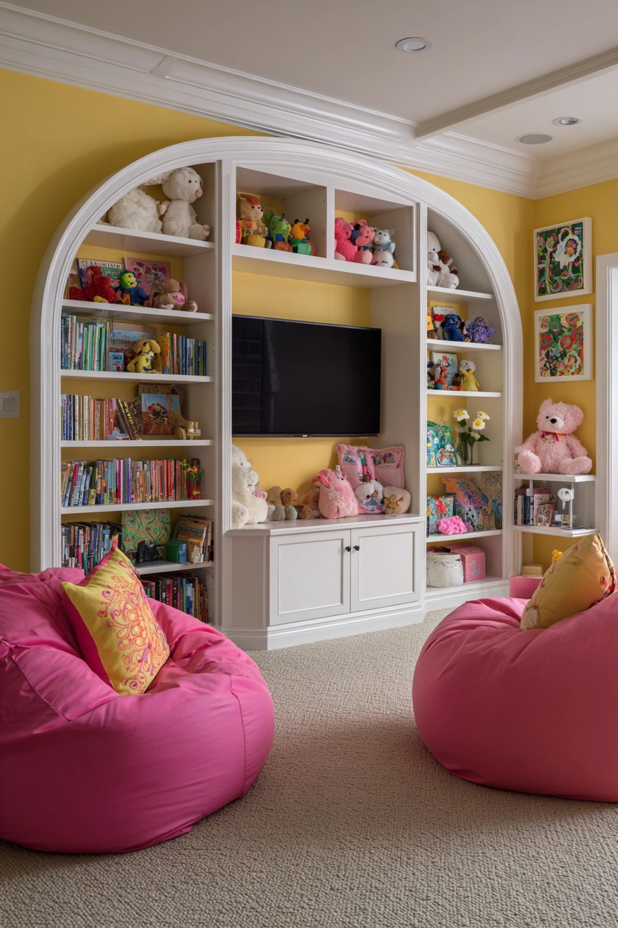 Colorful Cozy Girls Playroom