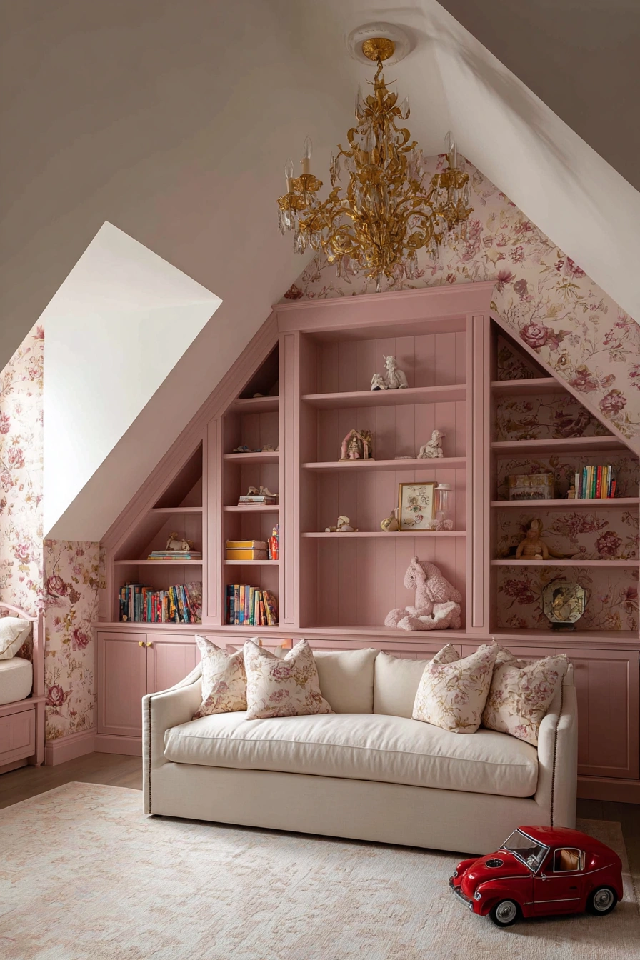 Elegant Vintage Girls Playroom
