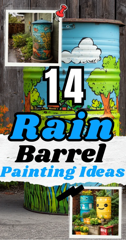 14 Rain Barrel Painting Ideas To Add Color to Your Yard