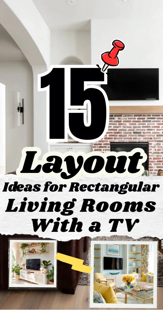 15 Layout Ideas for Rectangular Living Rooms With a TV