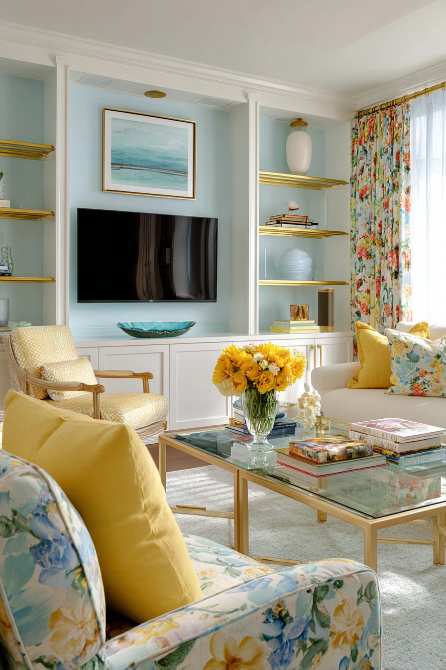 Elegant Rectangular Living Room TV Design