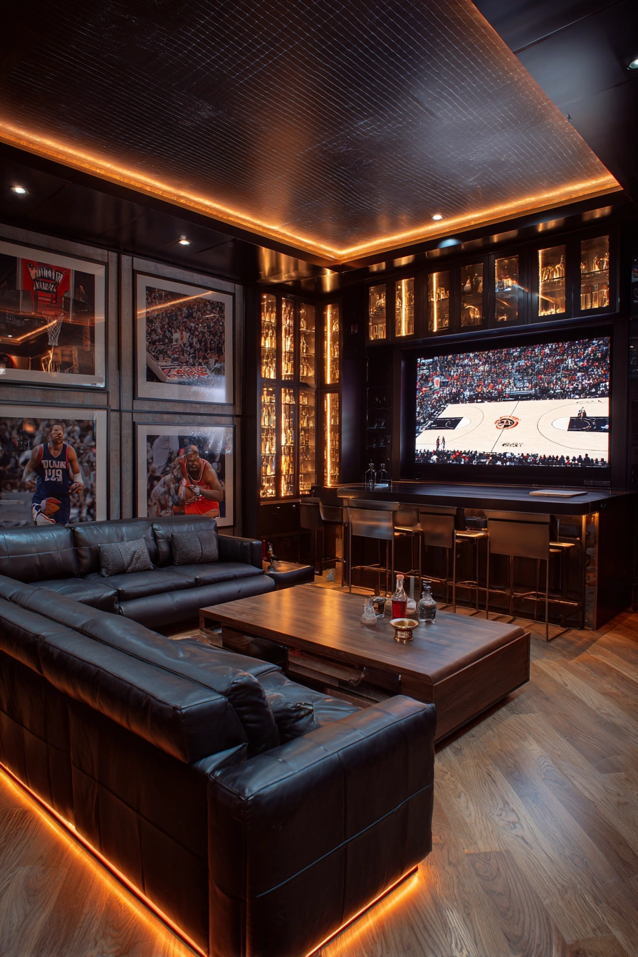 Luxury Sports Lounge Man Cave