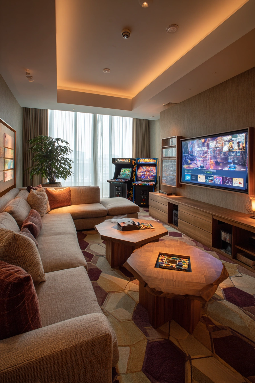 Modern Arcade Lounge Man Cave